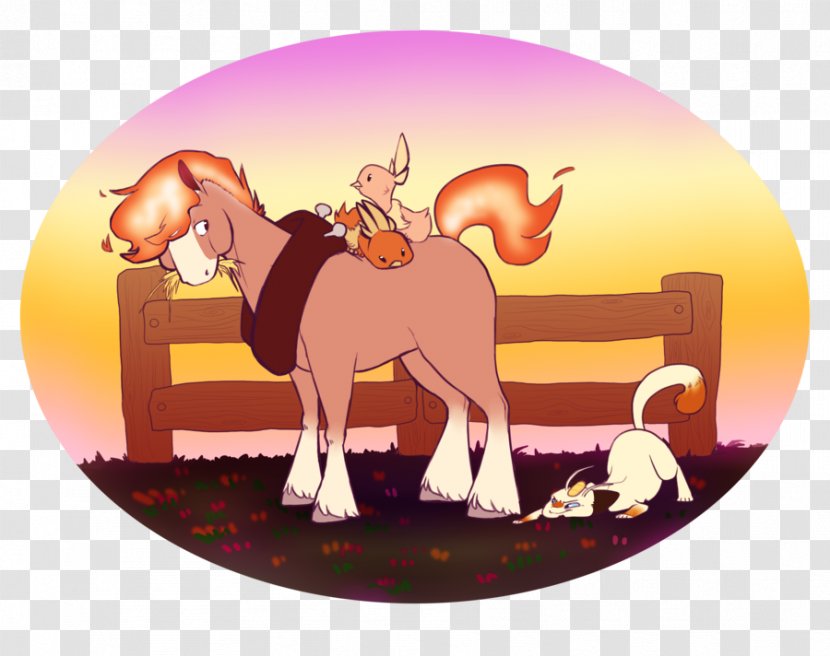 Pony Mustang Pack Animal Cartoon - Vertebrate - Lunch Time Transparent PNG