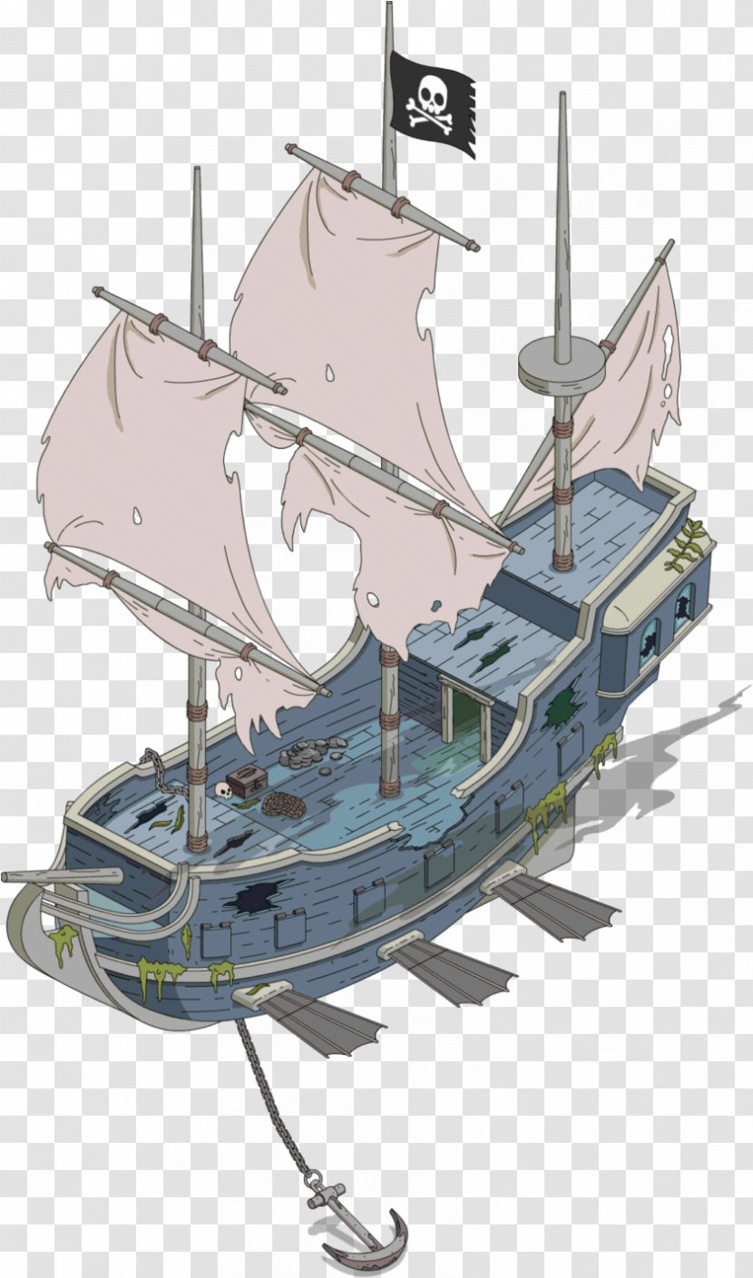 The Simpsons: Tapped Out Sideshow Bob Ghost Treehouse Of Horror XXVI Piracy - Galleon - Ship Transparent PNG