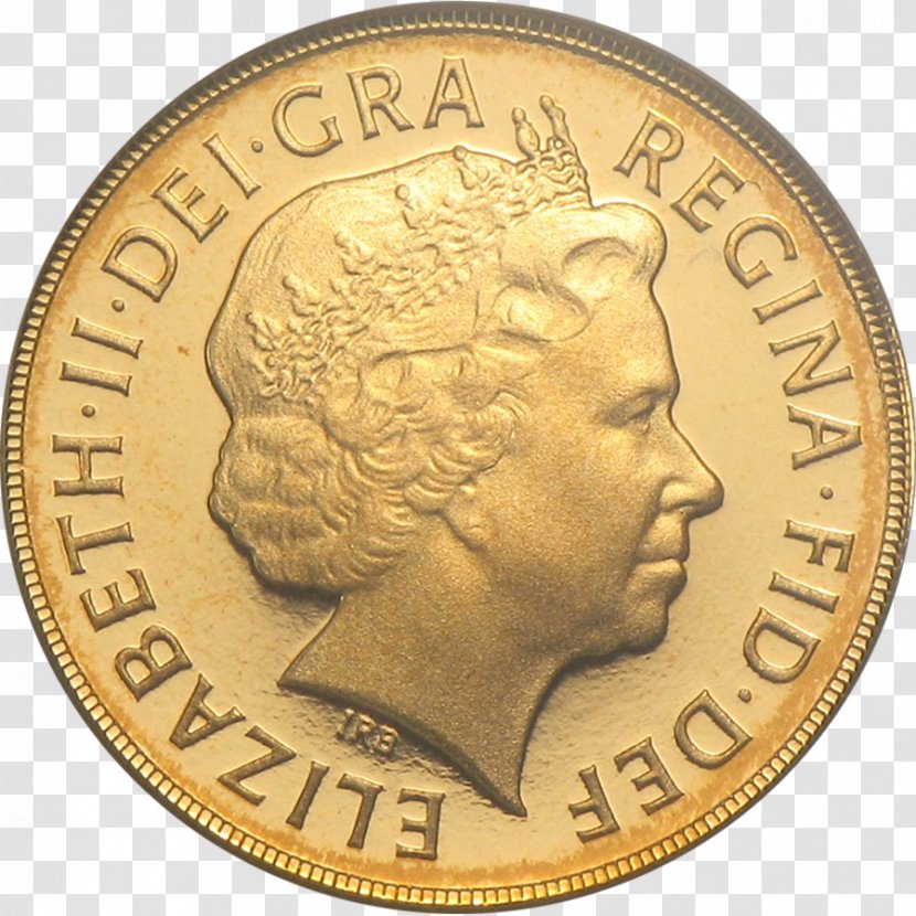 Dollar Coin Gold Sovereign Pound Sterling - Metal Transparent PNG