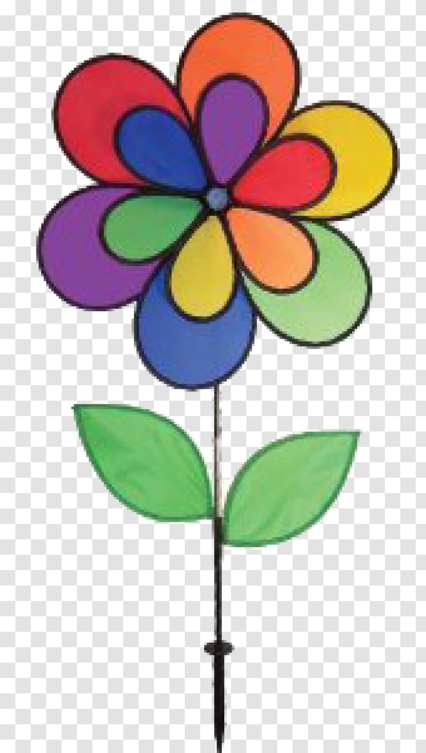 Petal Whirligig Garden Ornament Spinner - Floral Design Transparent PNG