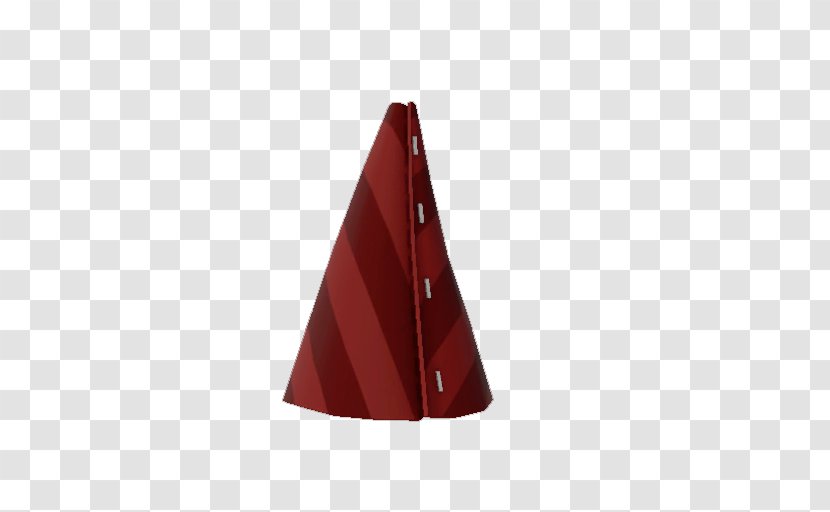 Triangle Maroon Cone - Party Hat Transparent PNG