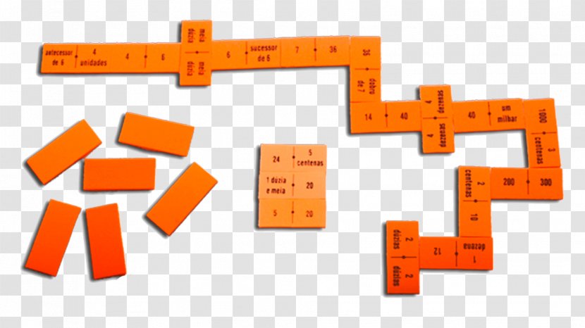 Dominoes Number Mathematics Mathematical Game - Orange Transparent PNG