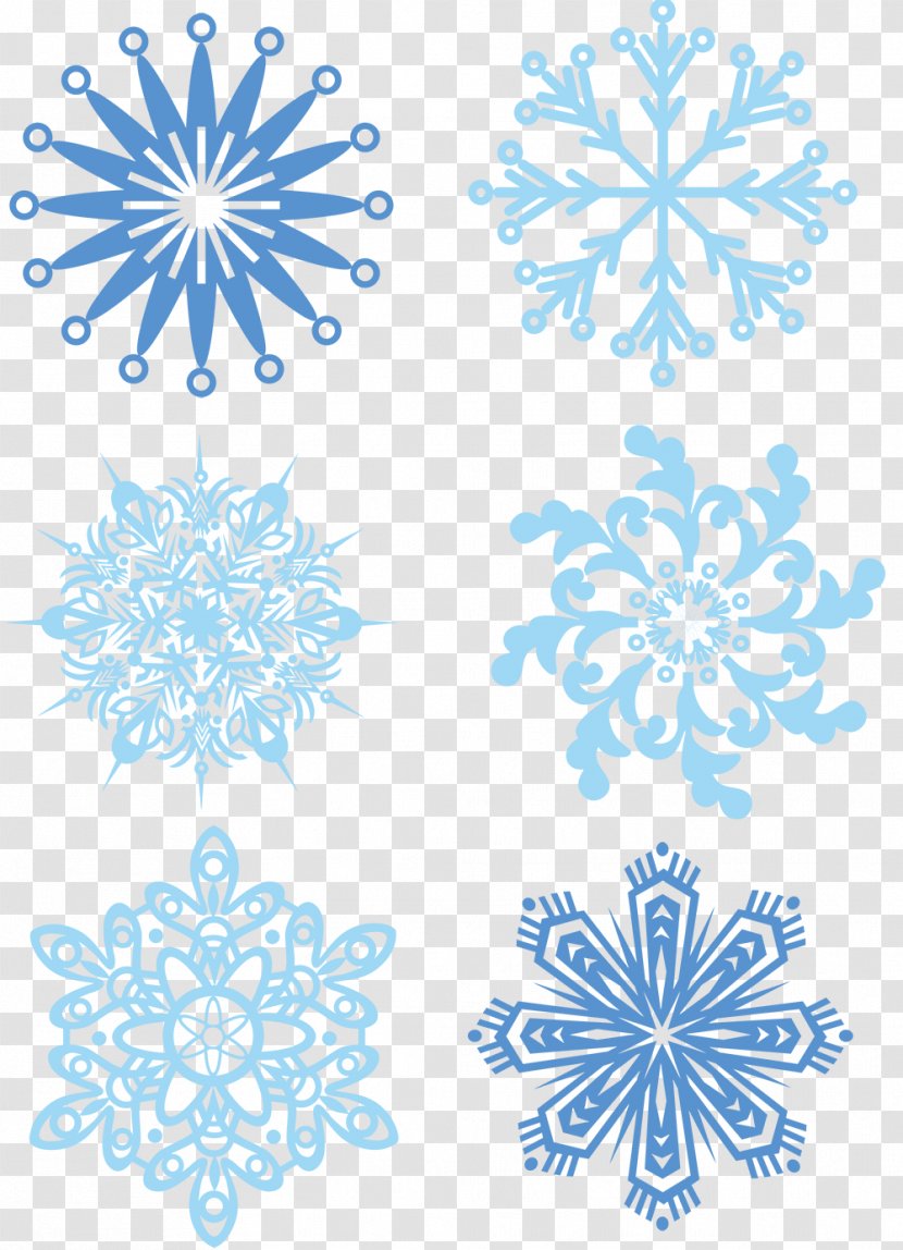 Snowflake Euclidean Vector Clip Art - Snow - Blue Transparent PNG