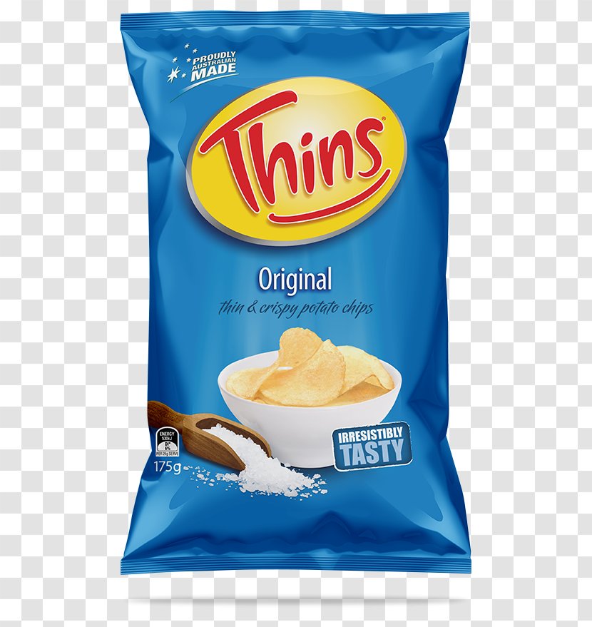 Potato Chip Thins Snack Brands Australia French Fries Salt - Corn Transparent PNG