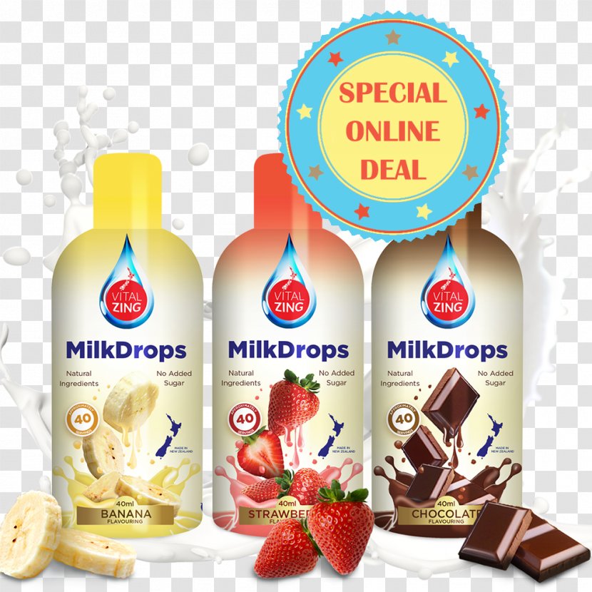 Milk Flavor Drink Functional Beverage Food - Drops Transparent PNG