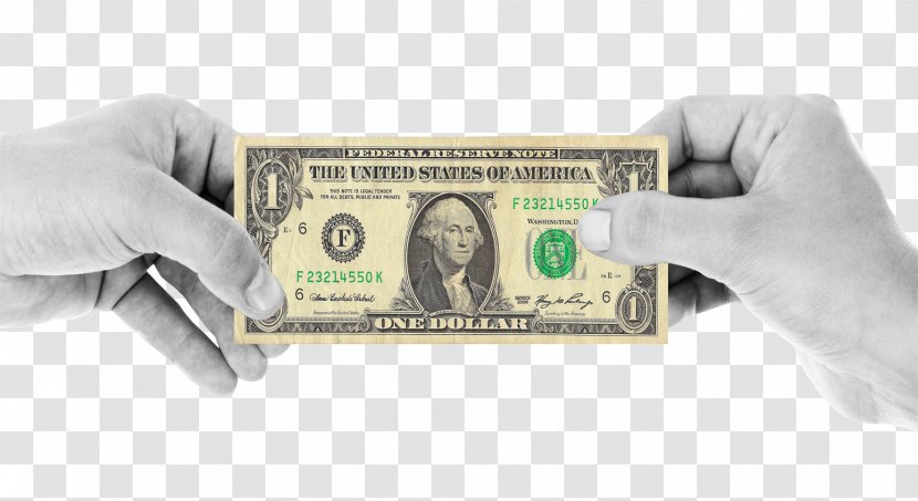 Payment System Severance Package Wage Loan - Retirement - Hand Holding One Dollar Transparent PNG