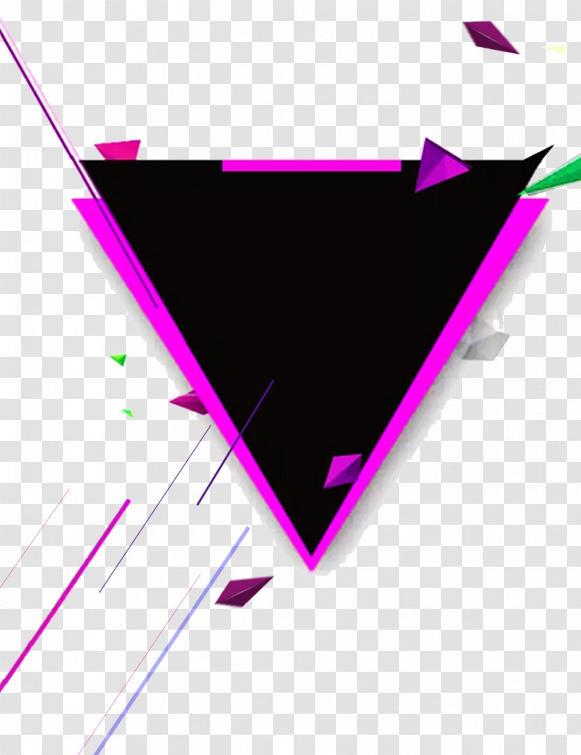 Color Triangle Poster Software - Rectangle - Fashion Transparent PNG