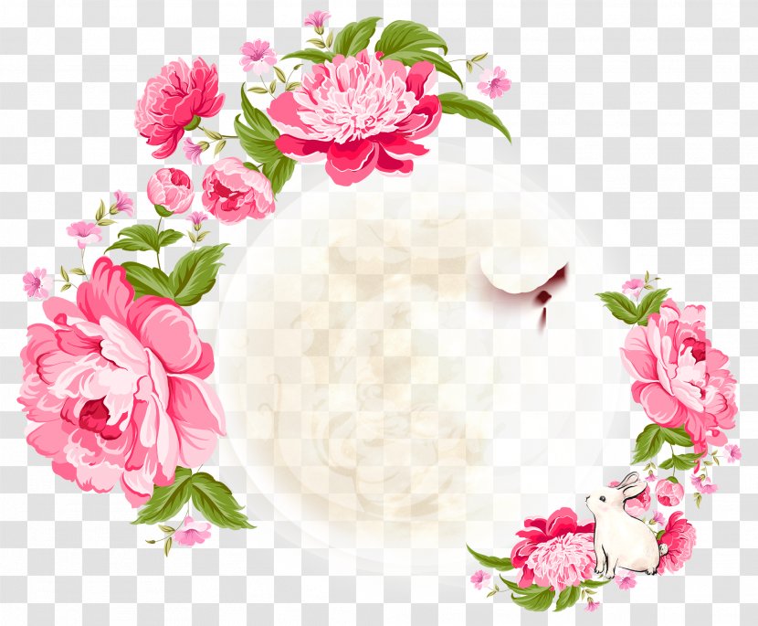 Moutan Peony Garden Roses Flower - Artificial - Mid Autumn Decoration Transparent PNG