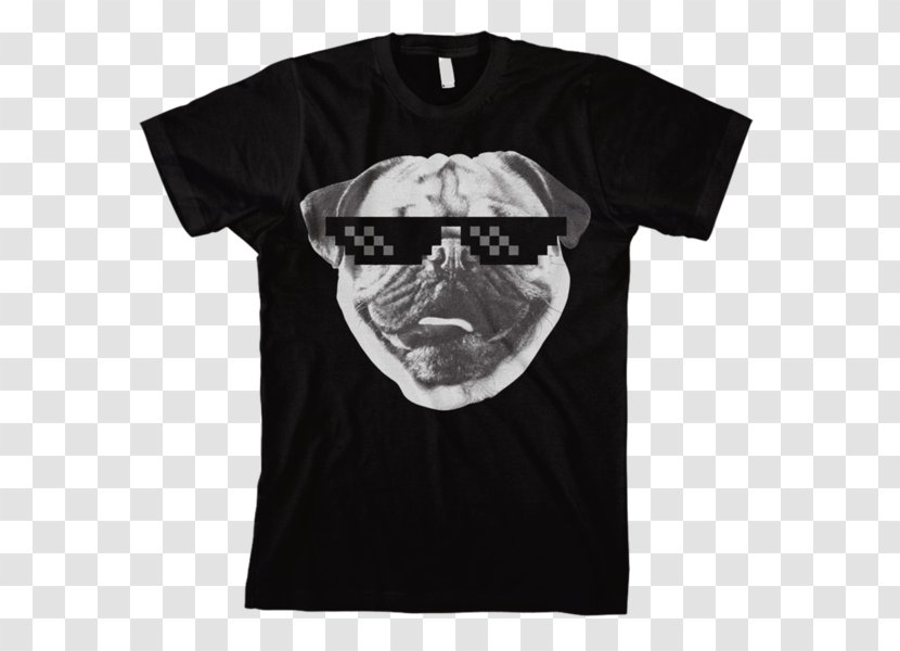 T-shirt Clothing Sleeve Hoodie - Sweater - Doug Pug Mug Transparent PNG