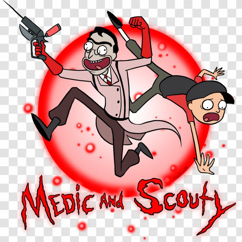 Rick Sanchez And Morty Smith Team Fortress 2 Game - Cartoon Transparent PNG