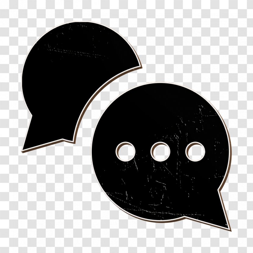 Chat Icon Facebook Interface Black Blackandwhite Logo Transparent Png