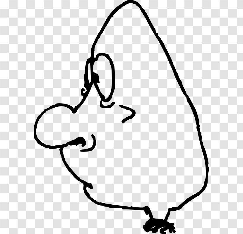 Drawing Caricature Clip Art - White - Open Head Transparent PNG
