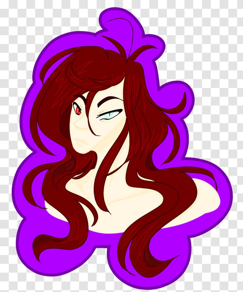 Hair Coloring Long Clip Art - Purple Transparent PNG