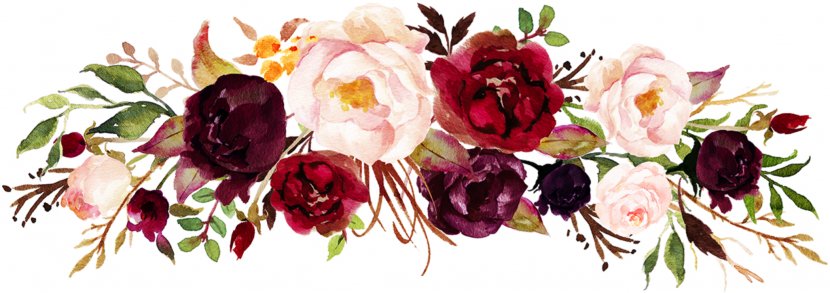 Marsala Wine Wedding Invitation Flower Clip Art - Flowering Plant - Watercolor Rose Transparent PNG