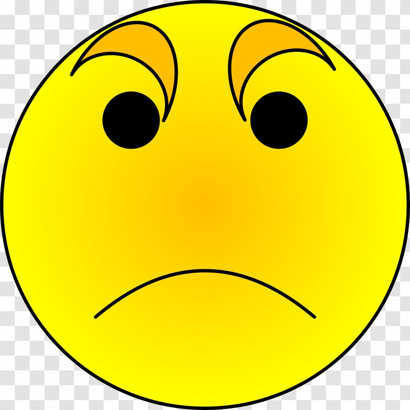 Smiley Anger Emoticon Clip Art - Annoyance - Sad Emoji Transparent PNG