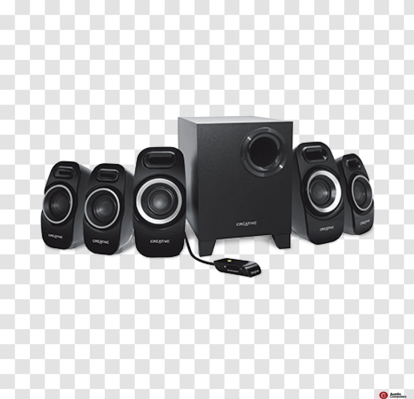 5.1 Surround Sound Loudspeaker Computer Speakers Creative Technology - Inspire T6300 Transparent PNG