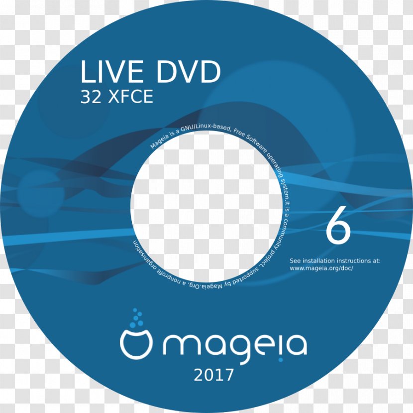 Compact Disc Mageia KDE Plasma 4 64-bit Computing Xfce - Aqua - Cover Dvd Transparent PNG