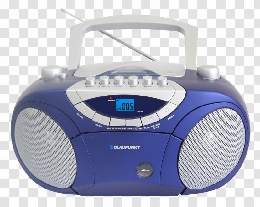 Compact Disc Boombox Radio Cassette CD Player Transparent PNG