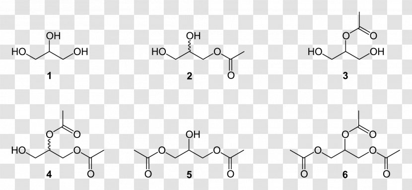 Glycerol Ester Glycerine Acetate Acetic Acid - Symbol - Esterification Transparent PNG