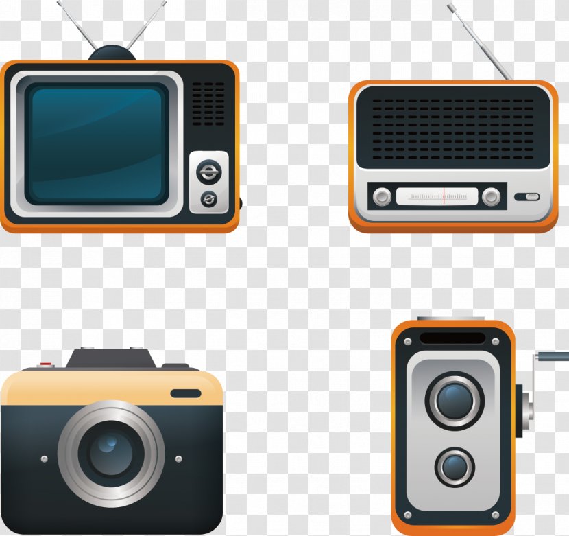 Television Euclidean Vector - Technology - Painted Radio Transparent PNG