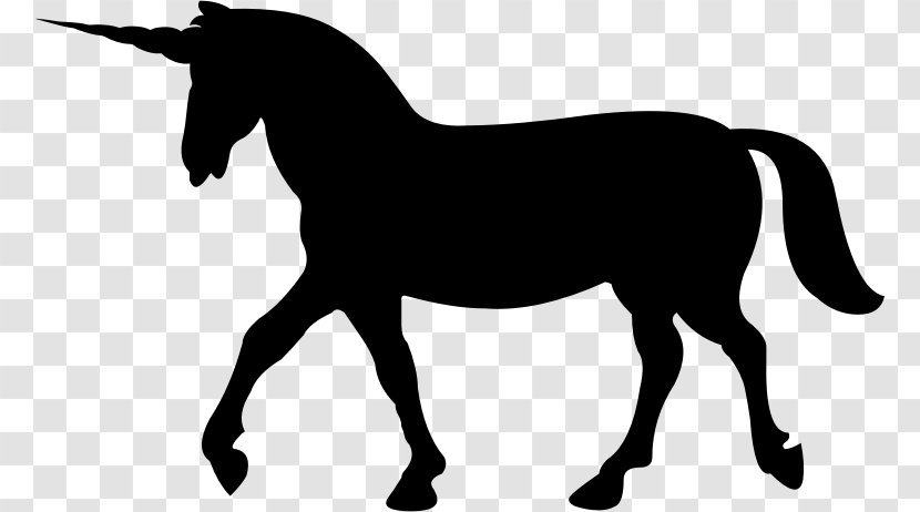 Unicorn Horse Silhouette - Monster Collection Vector Transparent PNG