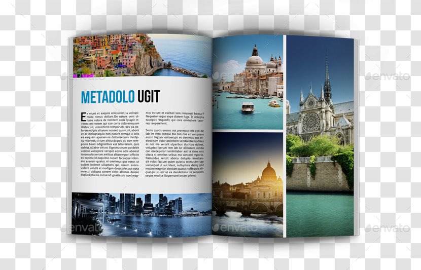 Magazine Travel Page Layout Graphic Design - Spirit Transparent PNG