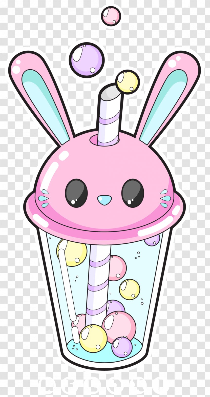 Bubble Tea Milk Kavaii Rabbit - Easter Transparent PNG