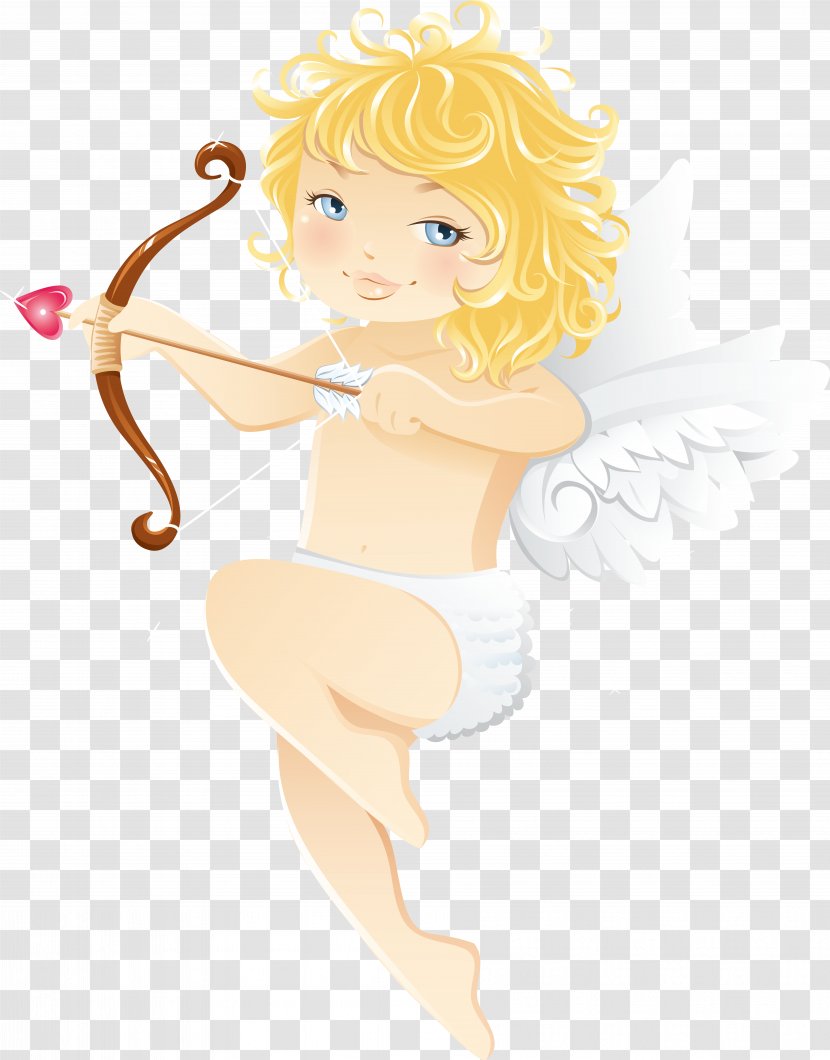 Cupid Angel Drawing Clip Art - Heart - Cute Free Clipart Transparent PNG