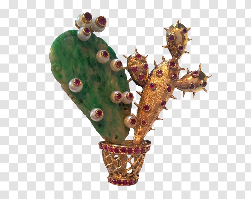 Brooch Jewellery Ruby Emerald Sapphire - Brilliant - Cactus Transparent PNG