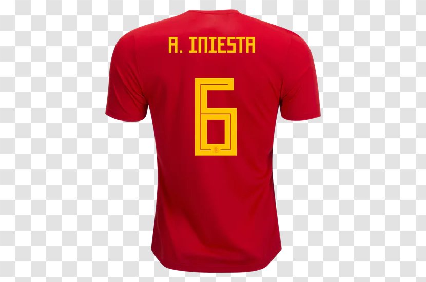 2018 World Cup Spain National Football Team 2010 FIFA T-shirt Soccer Jersey Transparent PNG