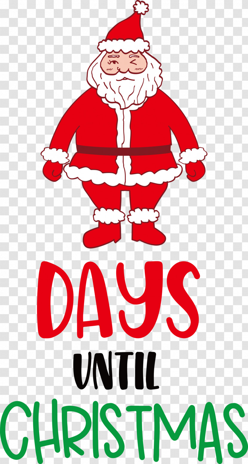 Days Until Christmas Christmas Santa Claus Transparent PNG