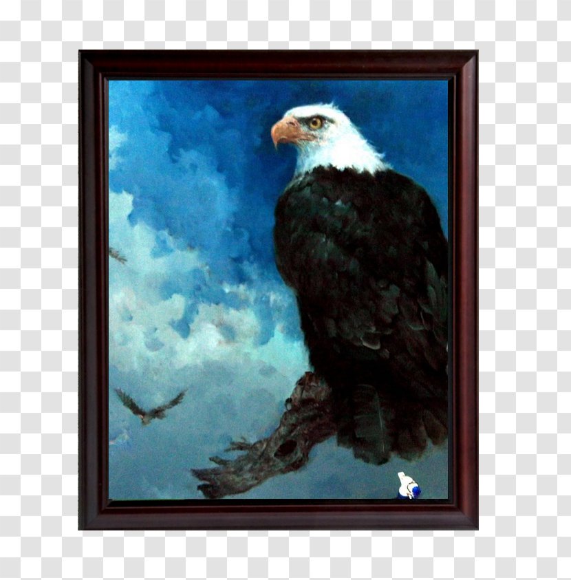 Oil Painting Bald Eagle Canvas - Beak - Golden Cross Stitch Transparent PNG