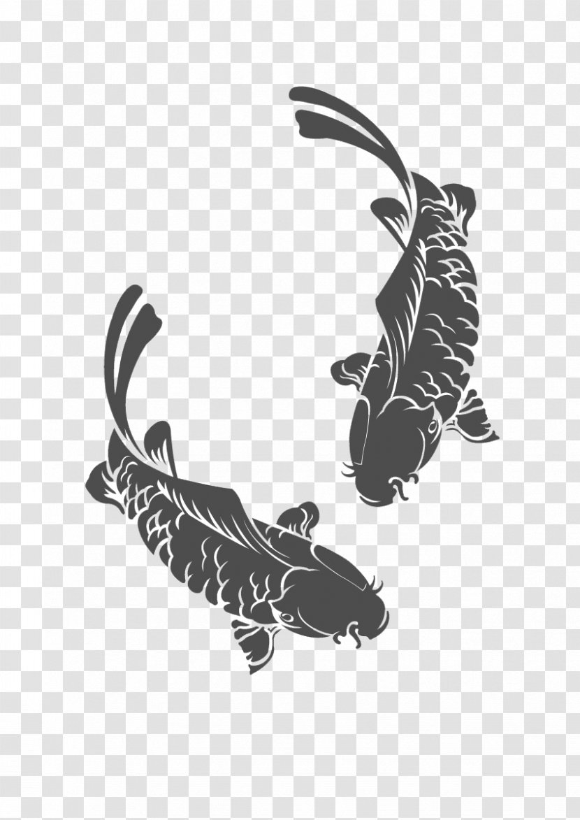 Stencil Painting Wall Decal Mural - Pisces Decorative Pattern Buckle Free Transparent PNG