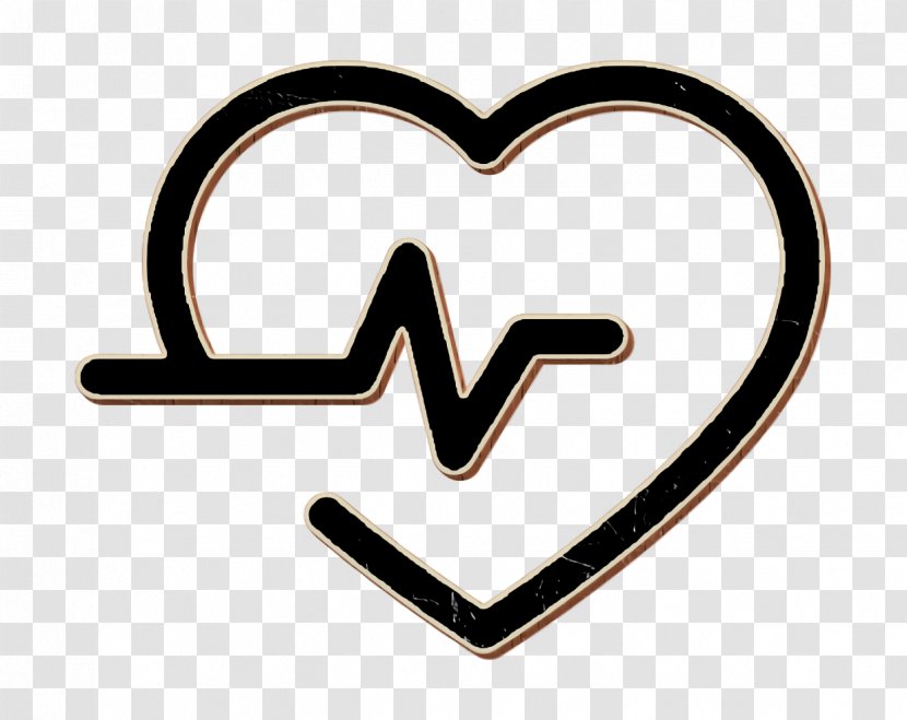 Health Icon Medical Lifeline In A Heart Outline - Text - Logo Symbol Transparent PNG