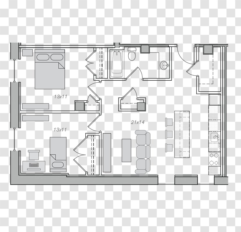 Architecture Floor Plan Facade Residential Area - Design Transparent PNG