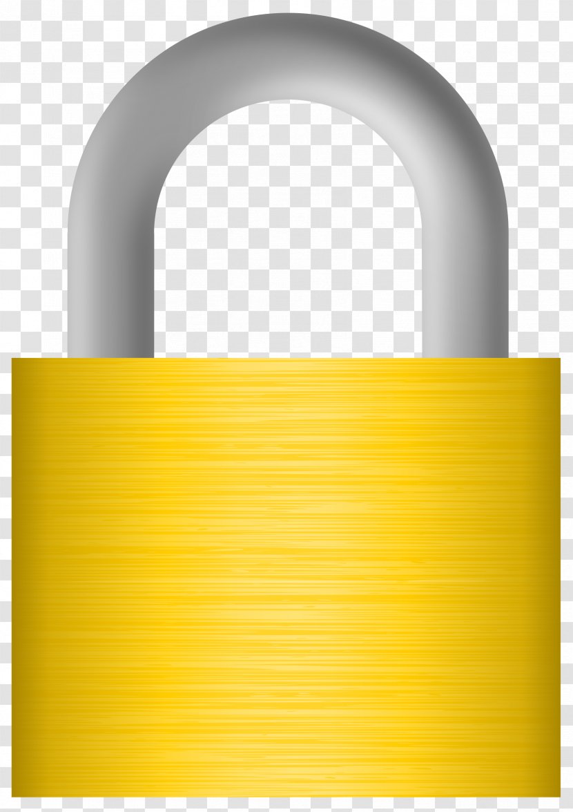 Yellow Angle Pattern - Lock - Cliparts Locked Files Transparent PNG