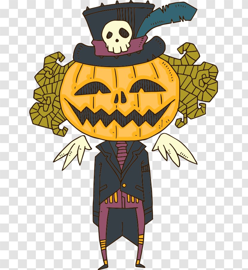 Halloween Cartoon Jack-o'-lantern - Bezpera - Vector Characters Transparent PNG