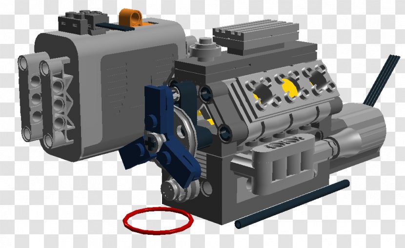 Lego Ideas V8 Engine Car - Cylinder Transparent PNG