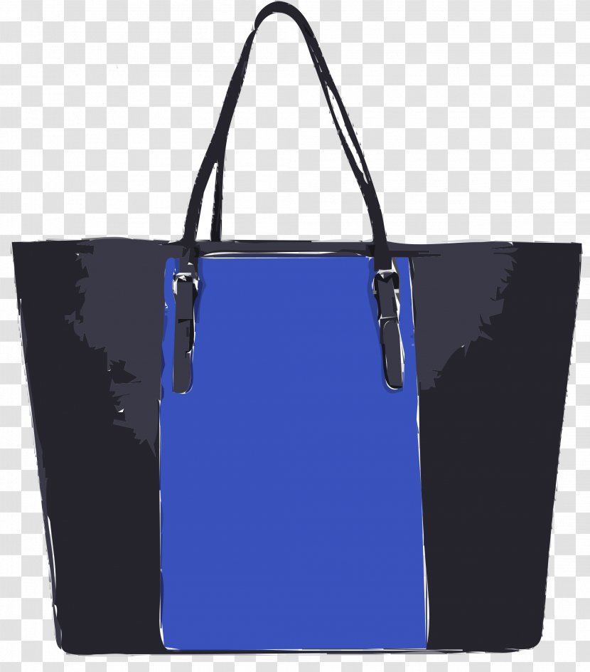 Tote Bag Handbag Clip Art Leather - Blue - And Black Transparent PNG