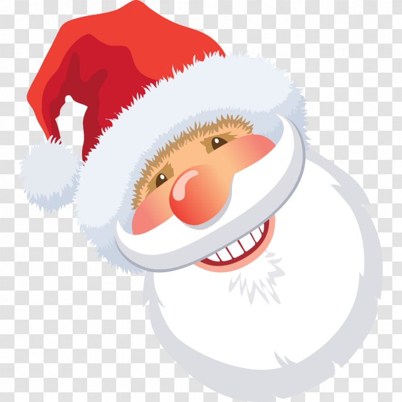 Santa Claus Christmas Decoration Gift Illustration - Smile - Lovely Transparent PNG