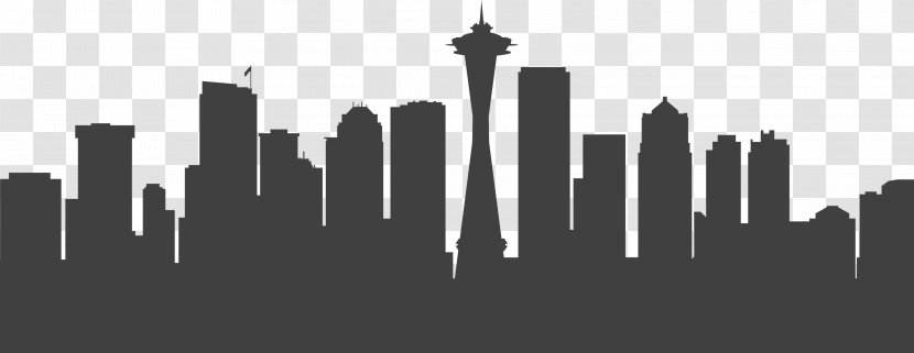 Seattle Vector Graphics Skyline Stock Illustration - Photography - Cityscape Wallpaper Transparent PNG