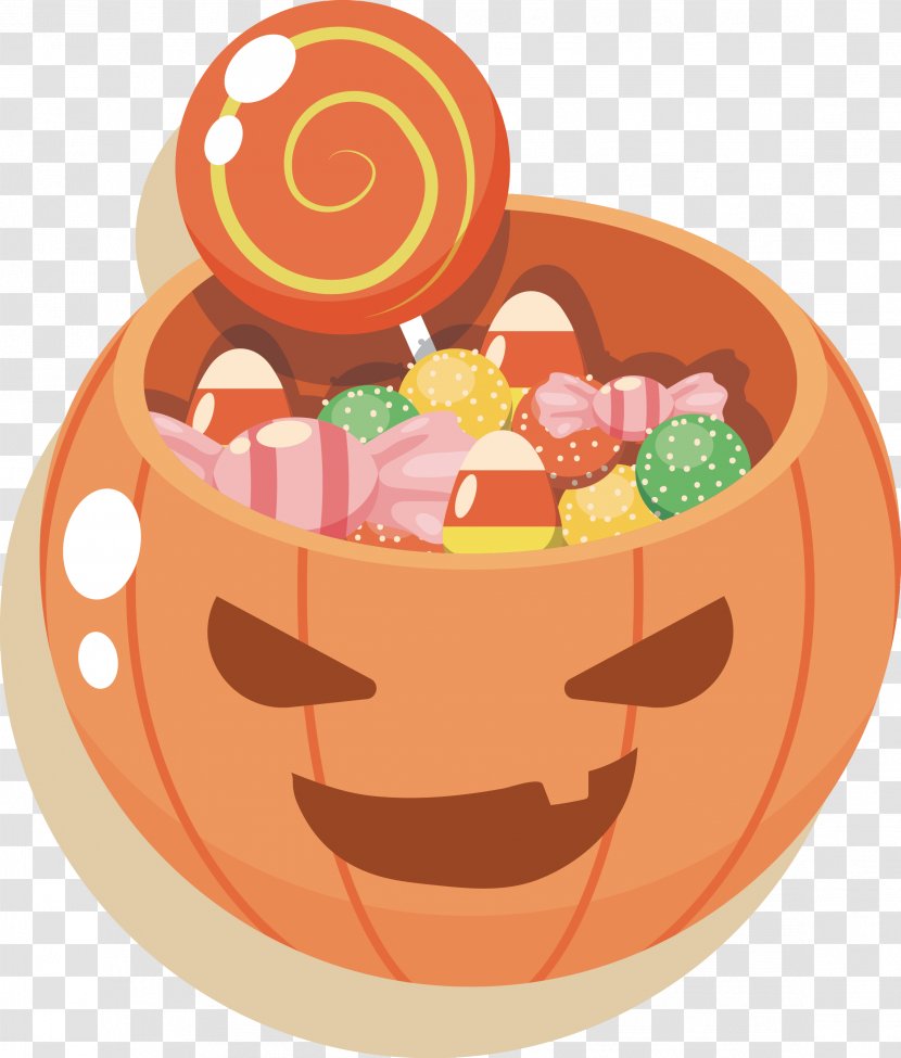 Halloween Pumpkin Candy - Vector Transparent PNG