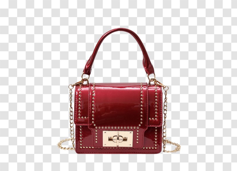 Handbag Leather Messenger Bags Tote Bag - Patent - Woman Red Briefcase Transparent PNG