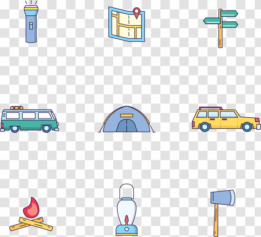 Camping Point Illustration - Computer Graphics - Field Tools Transparent PNG