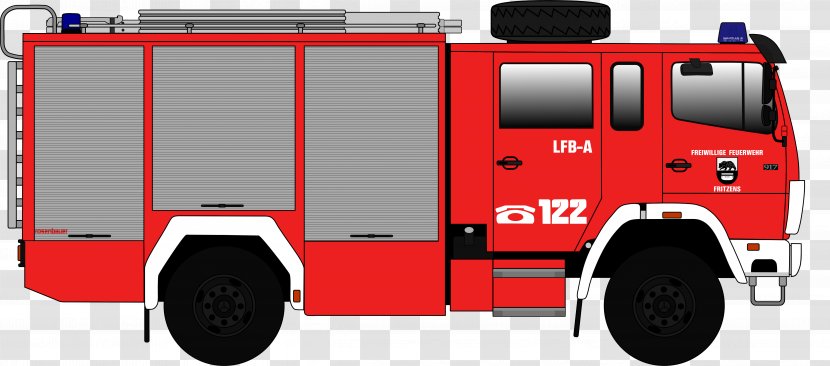 Fire Engine Car Department Firefighter Emergency - Firefighting Apparatus Transparent PNG