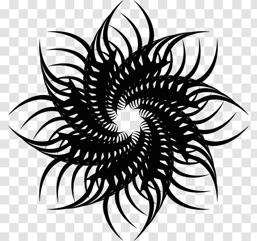 Flower Clip Art - Drawing - Black Transparent PNG