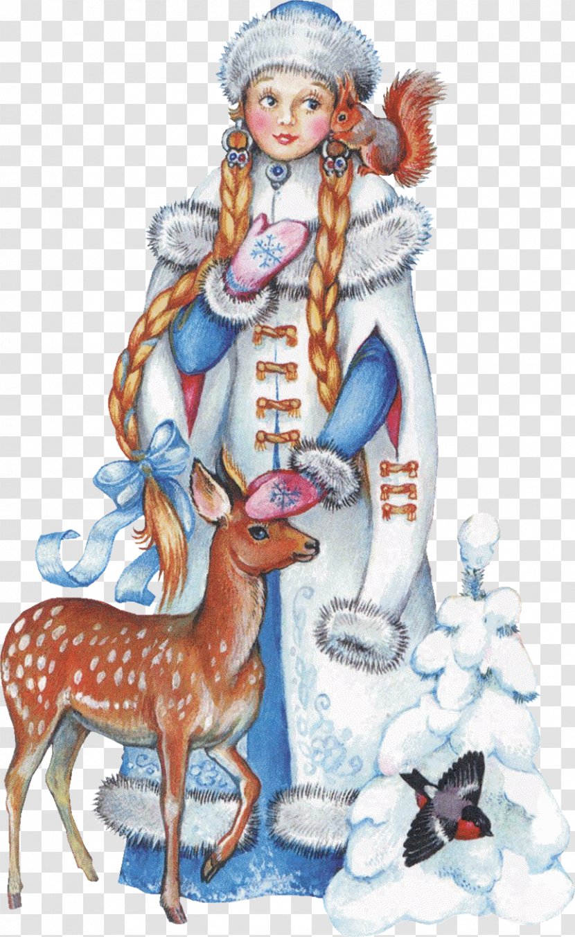 Snegurochka Ded Moroz New Year Christmas - Mythical Creature Transparent PNG