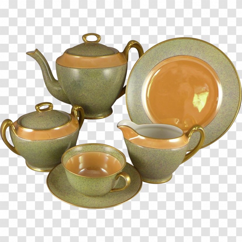 Tea Porcelain Saucer Coffee Cup Kettle - Pottery Transparent PNG