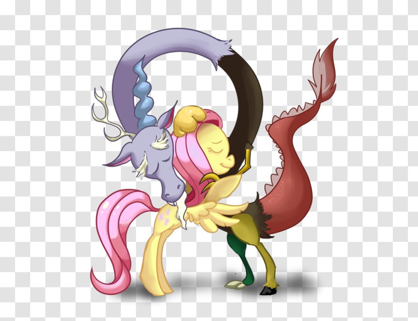 Fluttershy Discord Cartoon - Heart - Welldone Transparent PNG