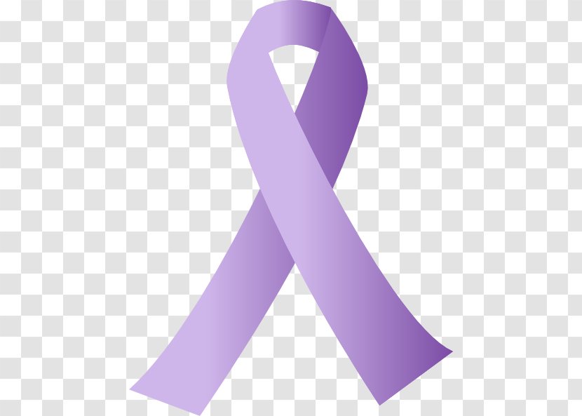 Awareness Ribbon Cancer Purple Clip Art - Necktie Transparent PNG